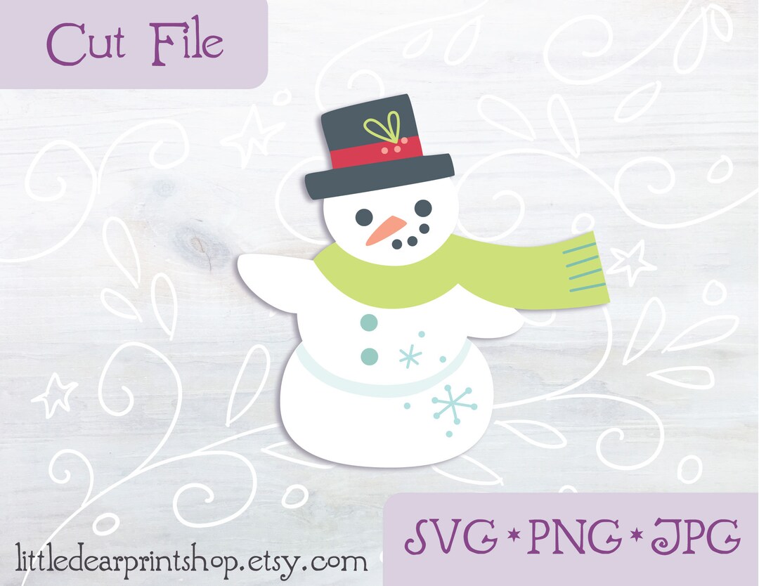 SVG Snowman Cut Files for Cricut, Silhouette, PNG, JPG Christmas ...