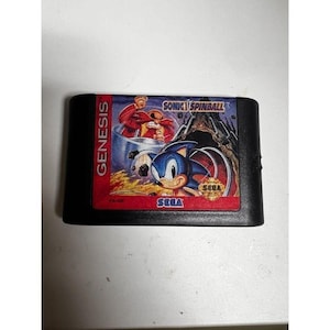 BPZ) Videogame Sonic the Hedgehog Spinball Alleen Sega Genesis-cartridge