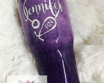 purple glitter yeti