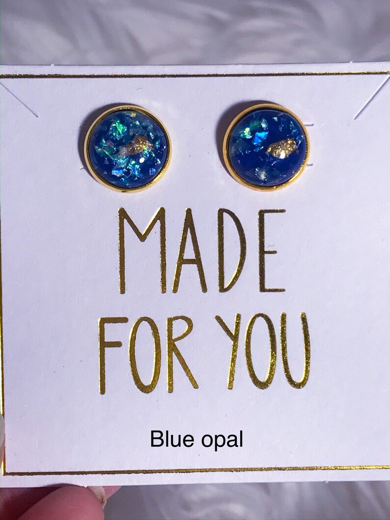 Blue druzy earringsblue faux druzywork earrings summer earrings