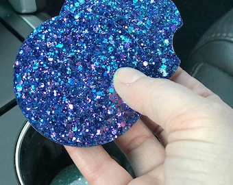 Glitter Car Coasters/ Resin Coasters/ glitter Cupholder Coaster/ Car Accessories