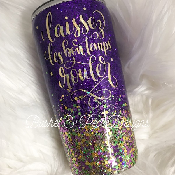 mardi gras tumbler