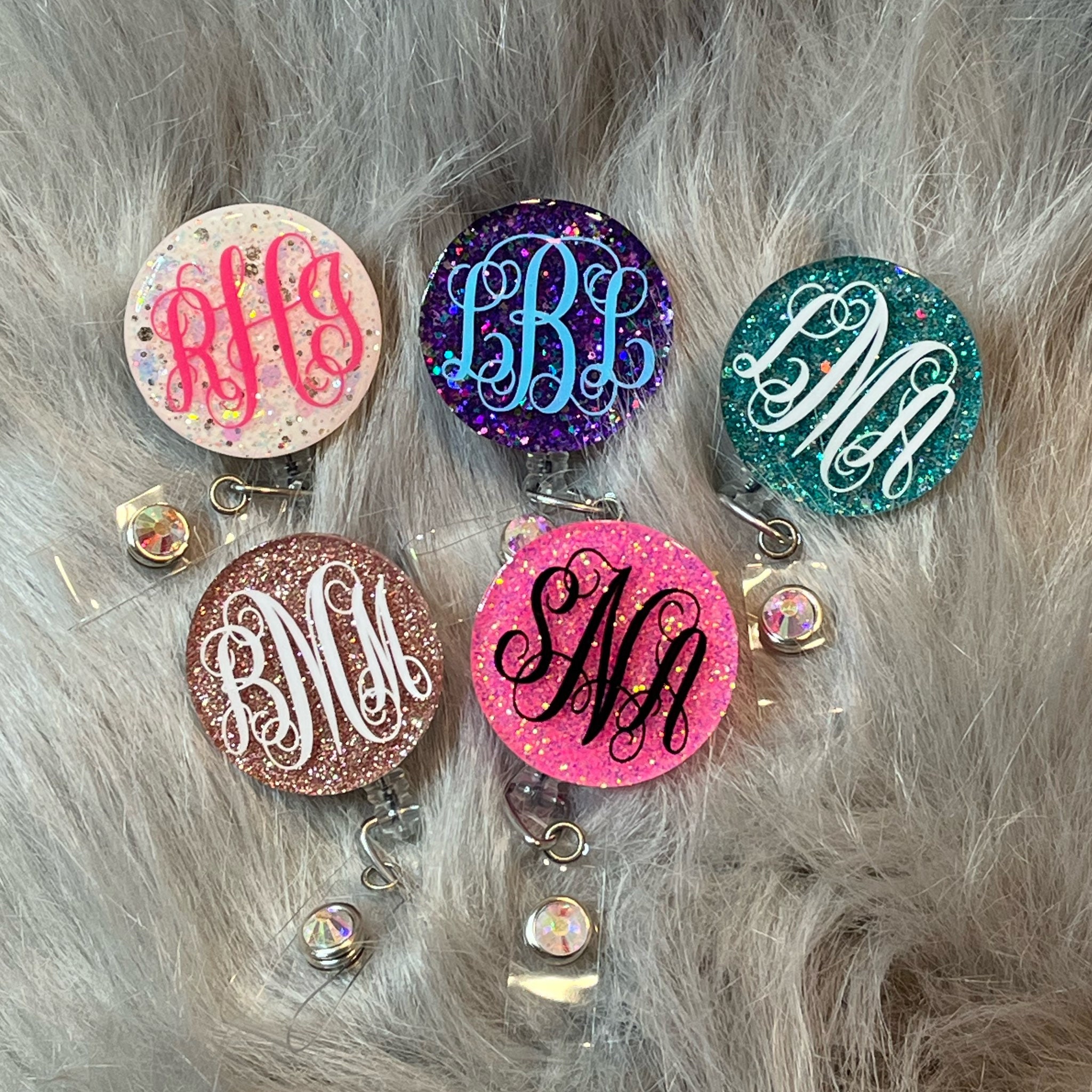 Glitter Badge Reel, Rn Badge Reel, Monogram Badge Reel, Personalized Badge Reel, Nurse Badge Reel, Custom Badge Reel, Badge Reel