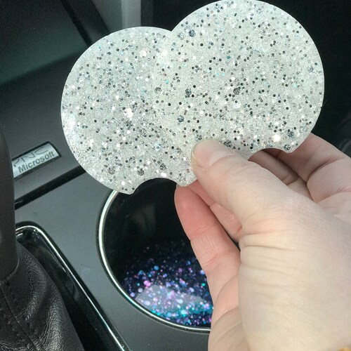 Glitter Car Coasters/ Resin Coasters/ Glitter Cupholder Etsy