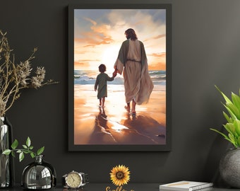 Jesus Loves Me Boy Digital Download Children Nursery Decor Wall Art Christian Faith Baptism Confirmation Peaceful Condolence Christmas Gift