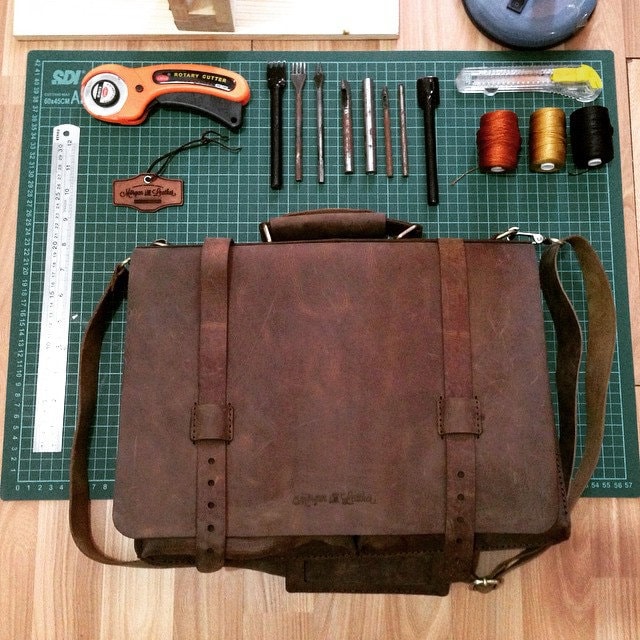 Leather Messenger Bag Pattern Template PDF Coreldraw File and Etsy