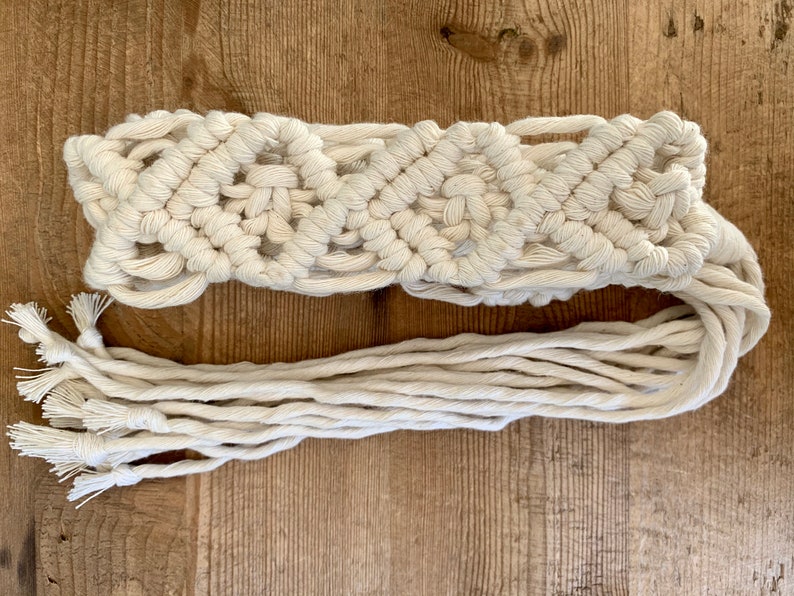 Cotton Belt Macrame Accessory Woven Fringe Boho Macrame Belt Shabby Chic Handmade Women/'s Belt Bohemian Ivory