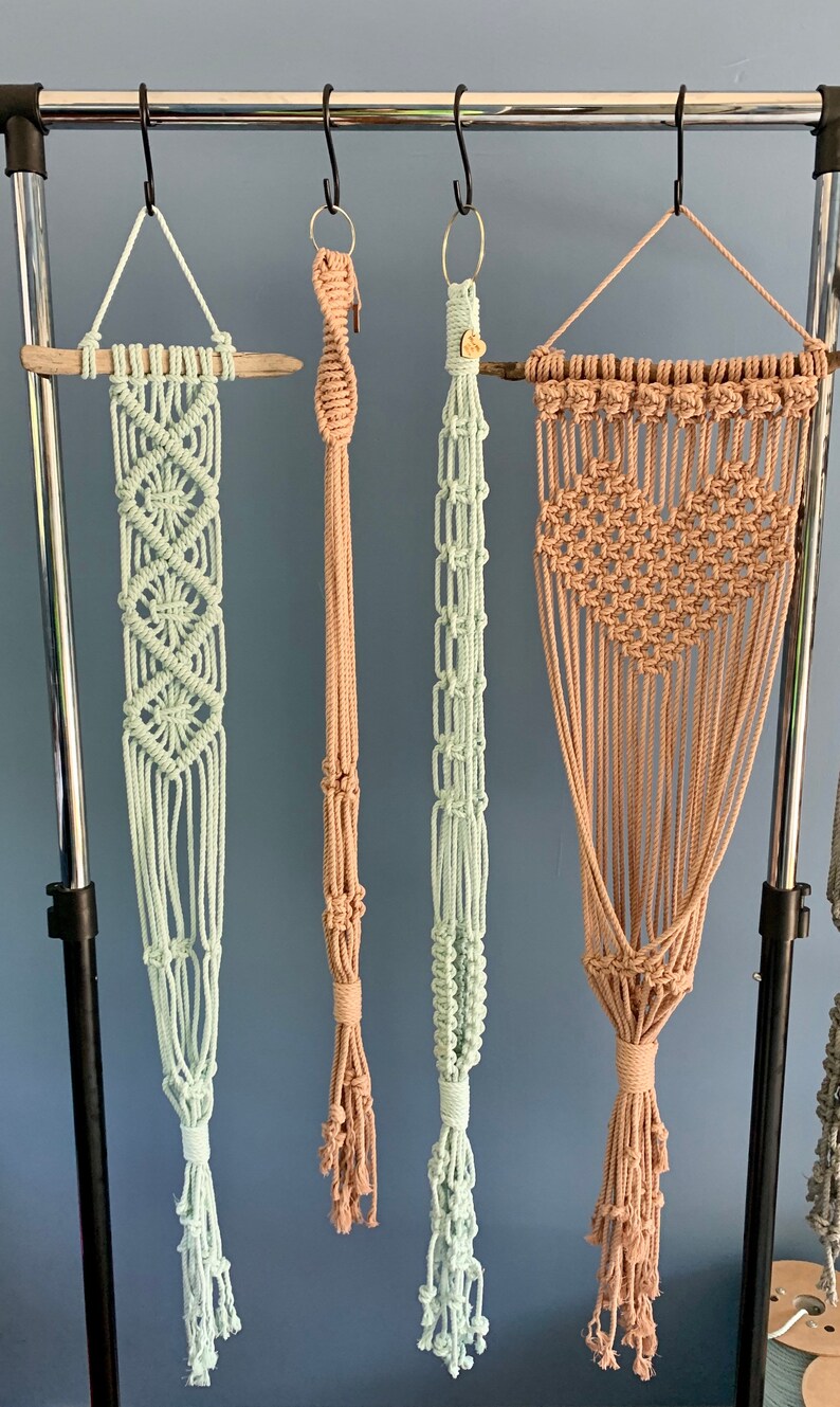 Heart Macrame Driftwood Plant Hanger Indoor Outdoor Etsy