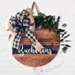 Farmhouse Rounds, Front Door Hanger, Wood Door Hanger, Personalized door Hanger, Front Door Decor