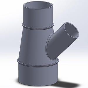 Custom Dust Collection Y Connector Fitting - Made to Order
