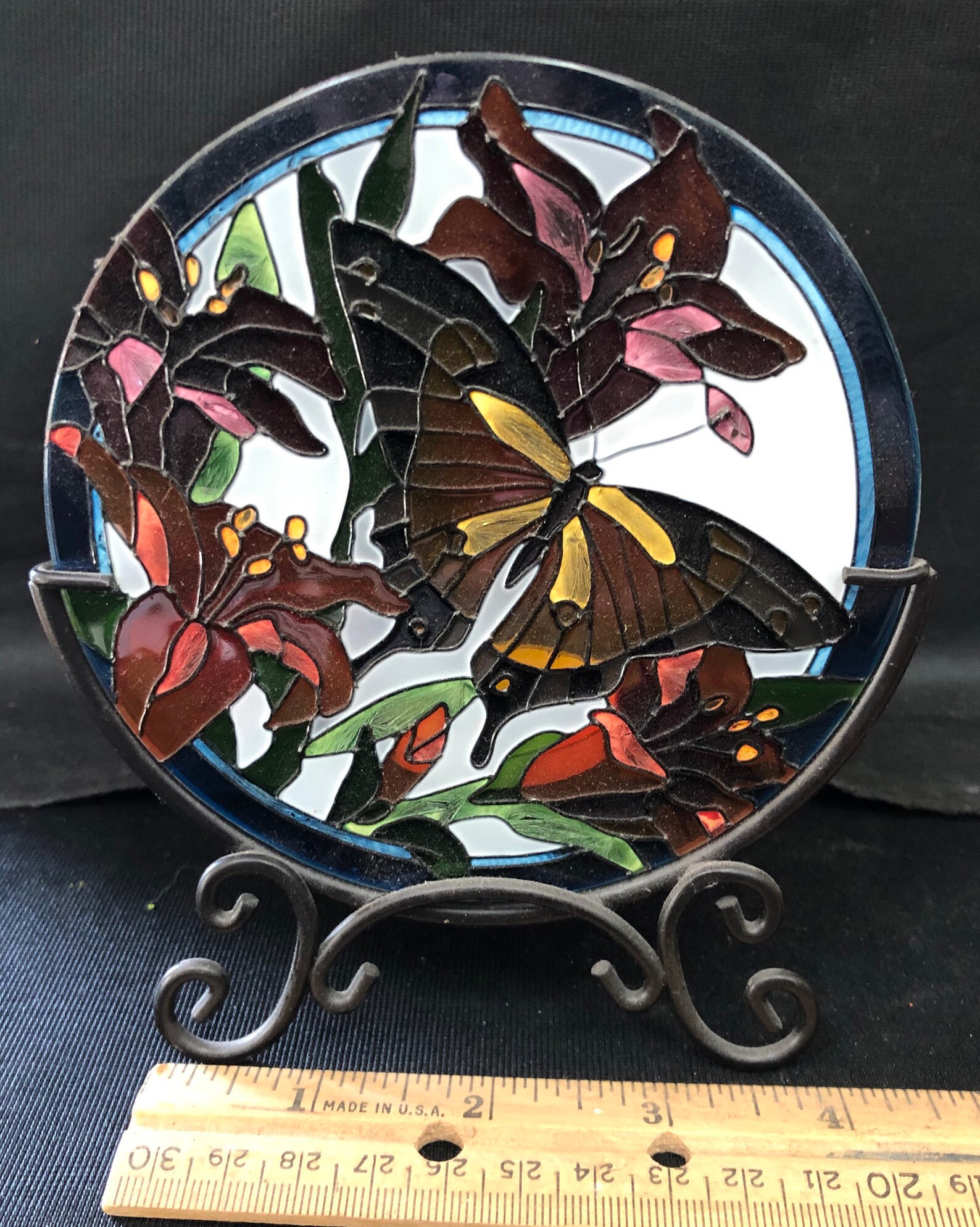 5.5 Joan Baker Stained Glass Butterfly Tea Light Candle Etsy