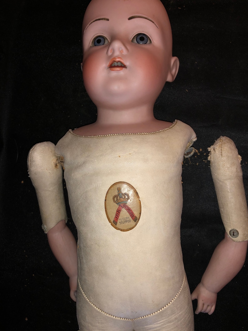 Antique JD Kestner Bisque Doll w/ Jointed Leather Kestner Body Etsy