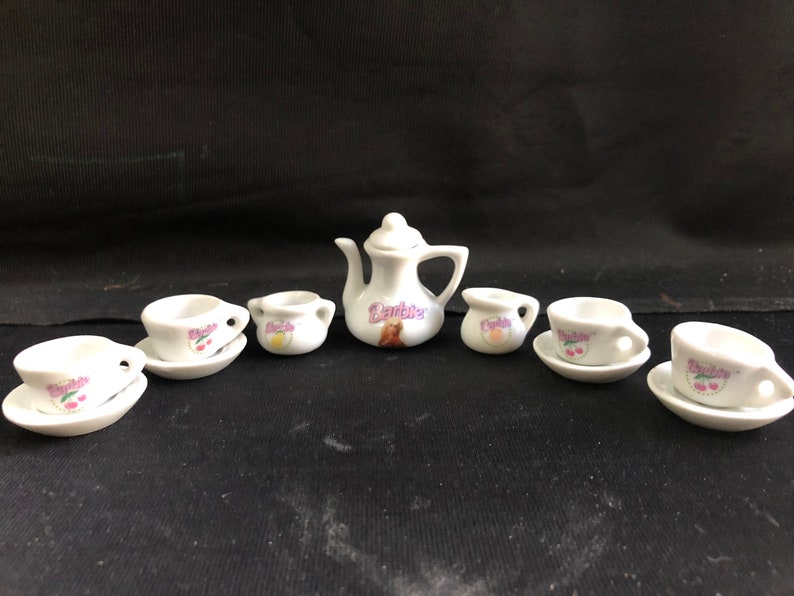 Chilton Toys Miniature Barbie China Tea Set Vintage Etsy