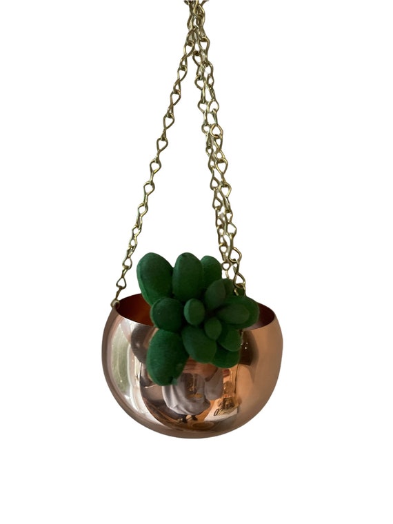 Vintage Hanging Copper Planter With Hook Etsy
