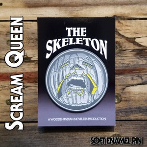 Enamel Pin - SCREAM QUEEN - SKELETON Variant - 2&quot; Soft Enamel Pin - Halloween 2 Novel - Halloween 3 - Michael Myers - Pumpkin Witch