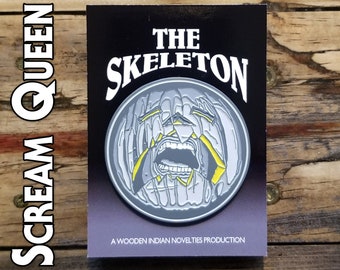 Enamel Pin - SCREAM QUEEN - SKELETON Variant - 2" Soft Enamel Pin - Halloween 2 Novel - Halloween 3 - Michael Myers - Pumpkin Witch