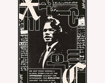100 años de Malcolm X / Póster digital 12x18