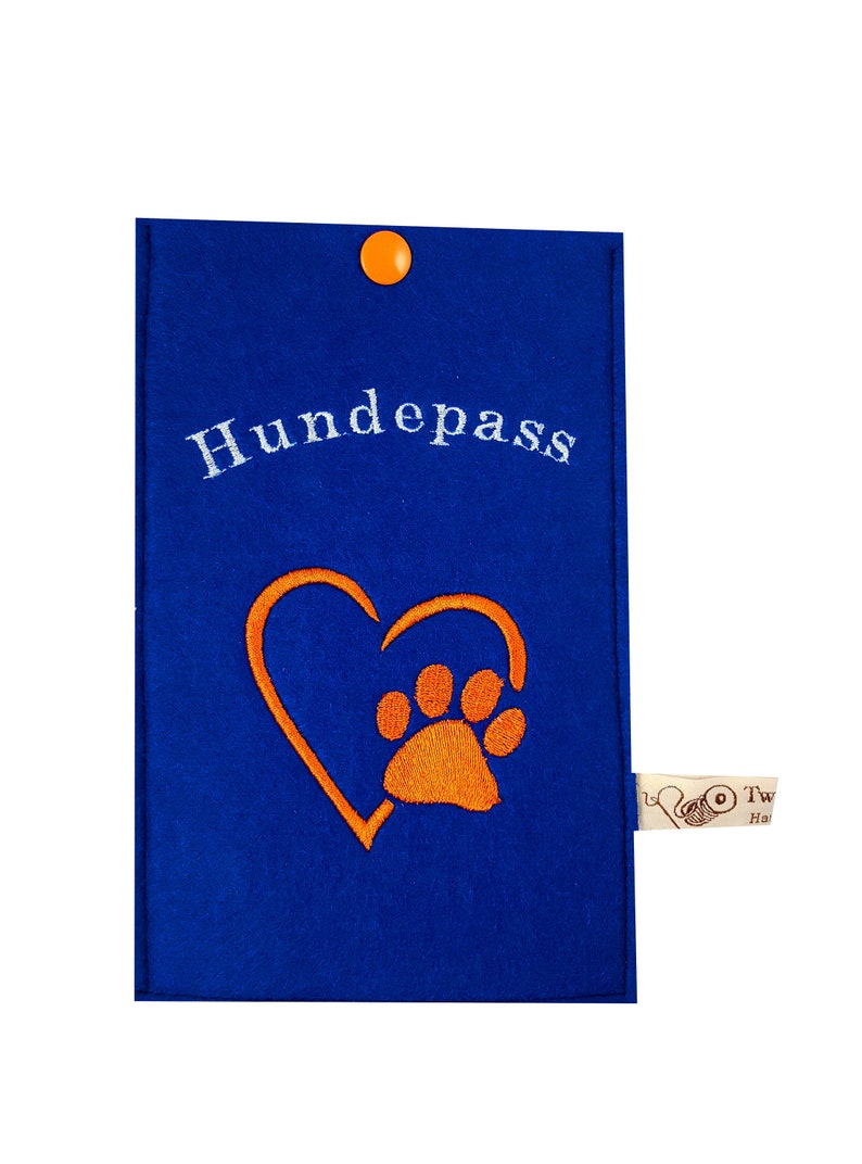 Dog passport cover Paw different colors image 1