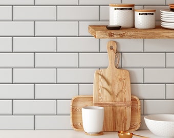 Subway Tile Wallpaper | Removable Self Adhesive Tile Wallpaper | Geometrical Peel and Stick or Pre-Pasted Wallpaper
