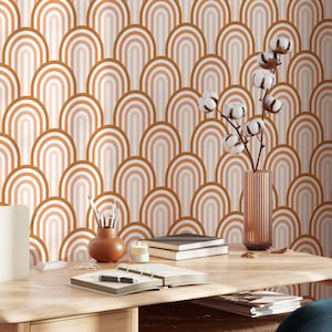 Abstrakte Boho Tapete | Abnehmbare selbstklebende moderne bunte Tapete | Geometrisches Peel and Stick oder Pre-pasted Wallpaper