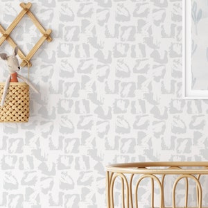 Brush Stroke Wallpaper | Removable Self Adhesive Hand Painted Wallpaper | Geometrical Peel and Stick or Pre-Pasted Wallpaper