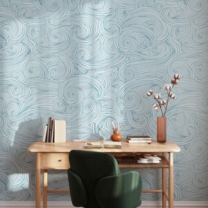 Ocean Waves Peel and Stick Wallpaper | Removable Self Adhesive Waves ...