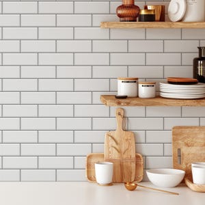 Subway Tile Wallpaper | Removable Self Adhesive Tile Wallpaper | Geometrical Peel and Stick or Pre-Pasted Wallpaper