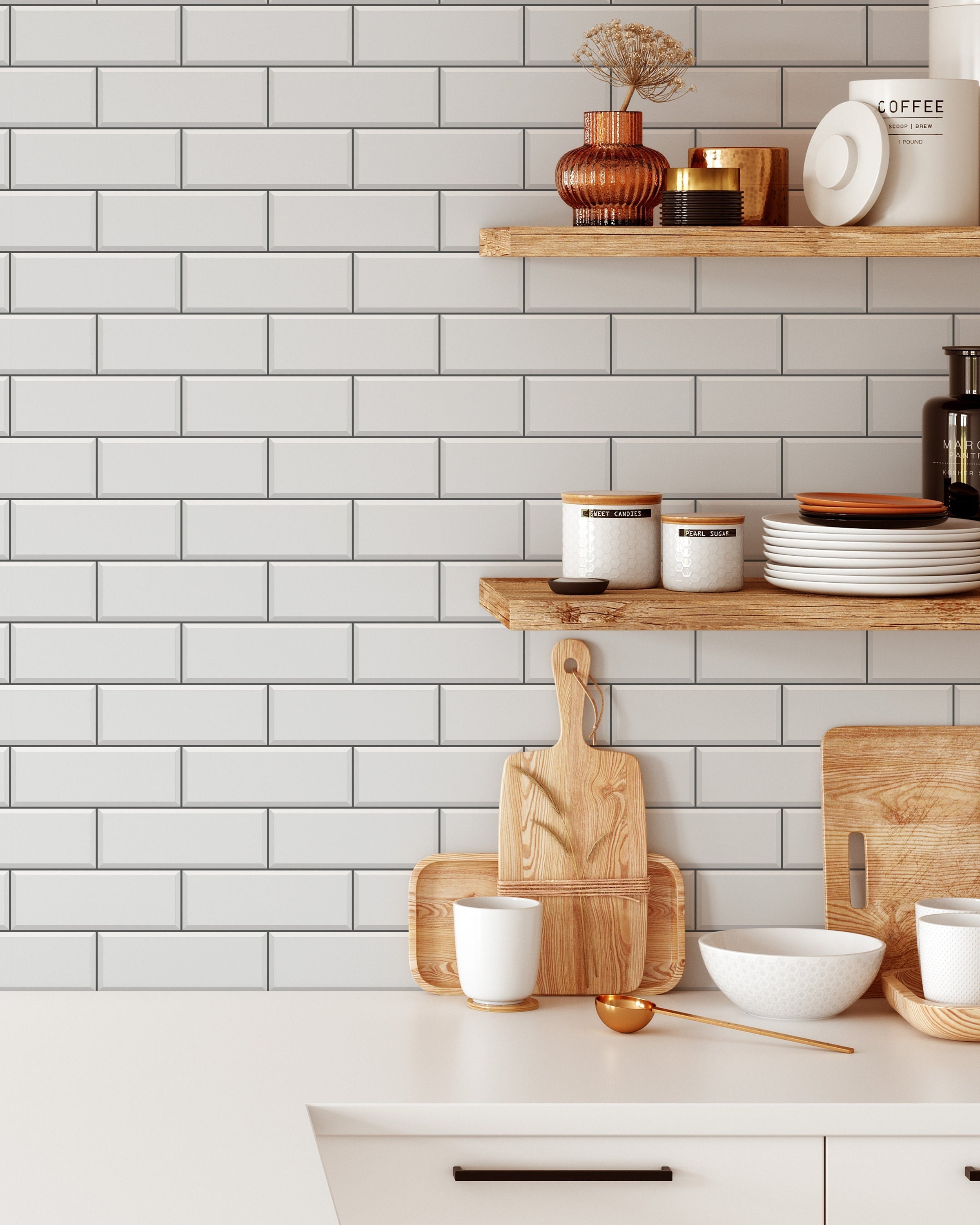 Subway Tile Wallpaper Removable Self Adhesive Tile Wallpaper - Etsy