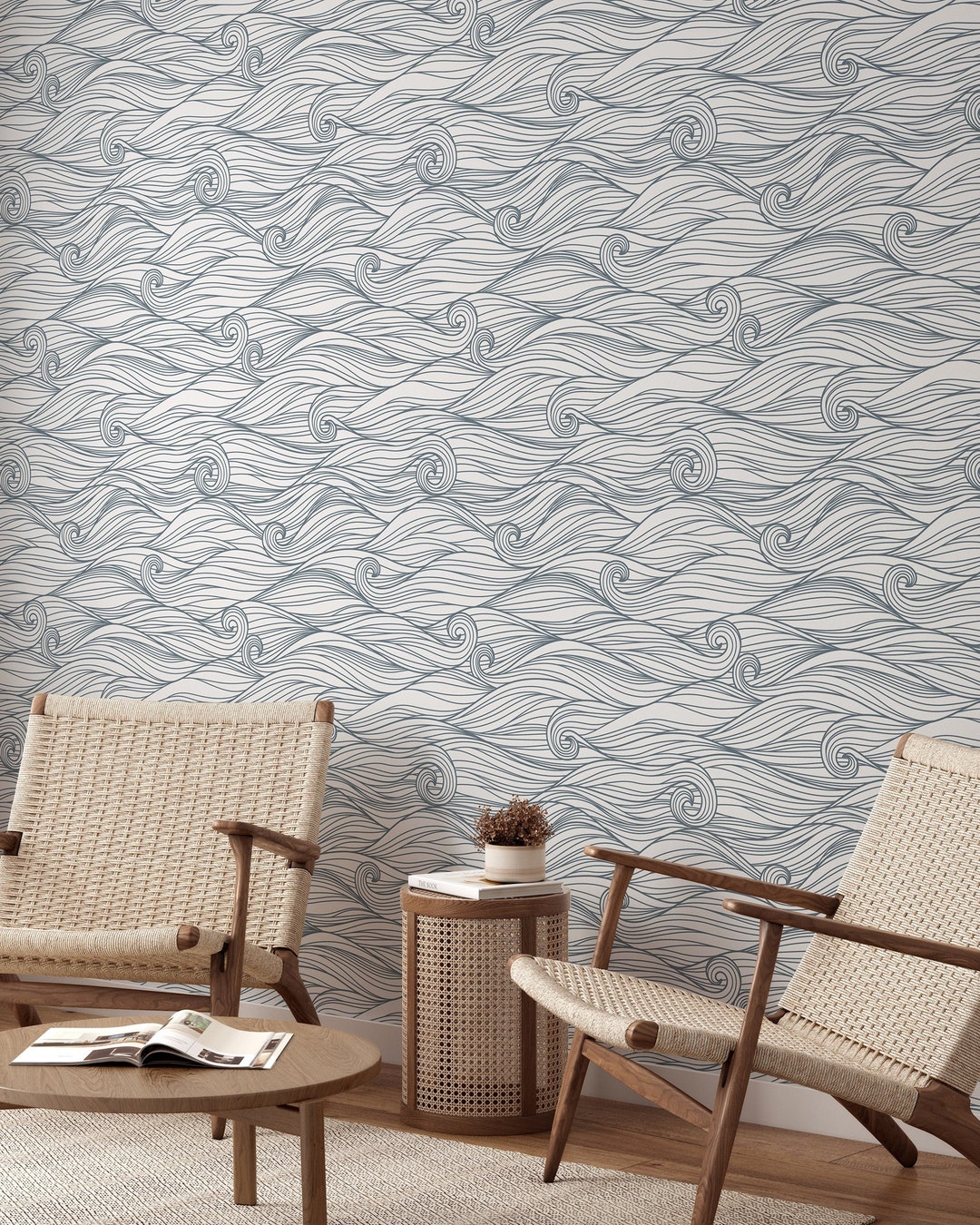 Sea Waves Peel and Stick Wallpaper Removable Self Adhesive Ocean Waves ...