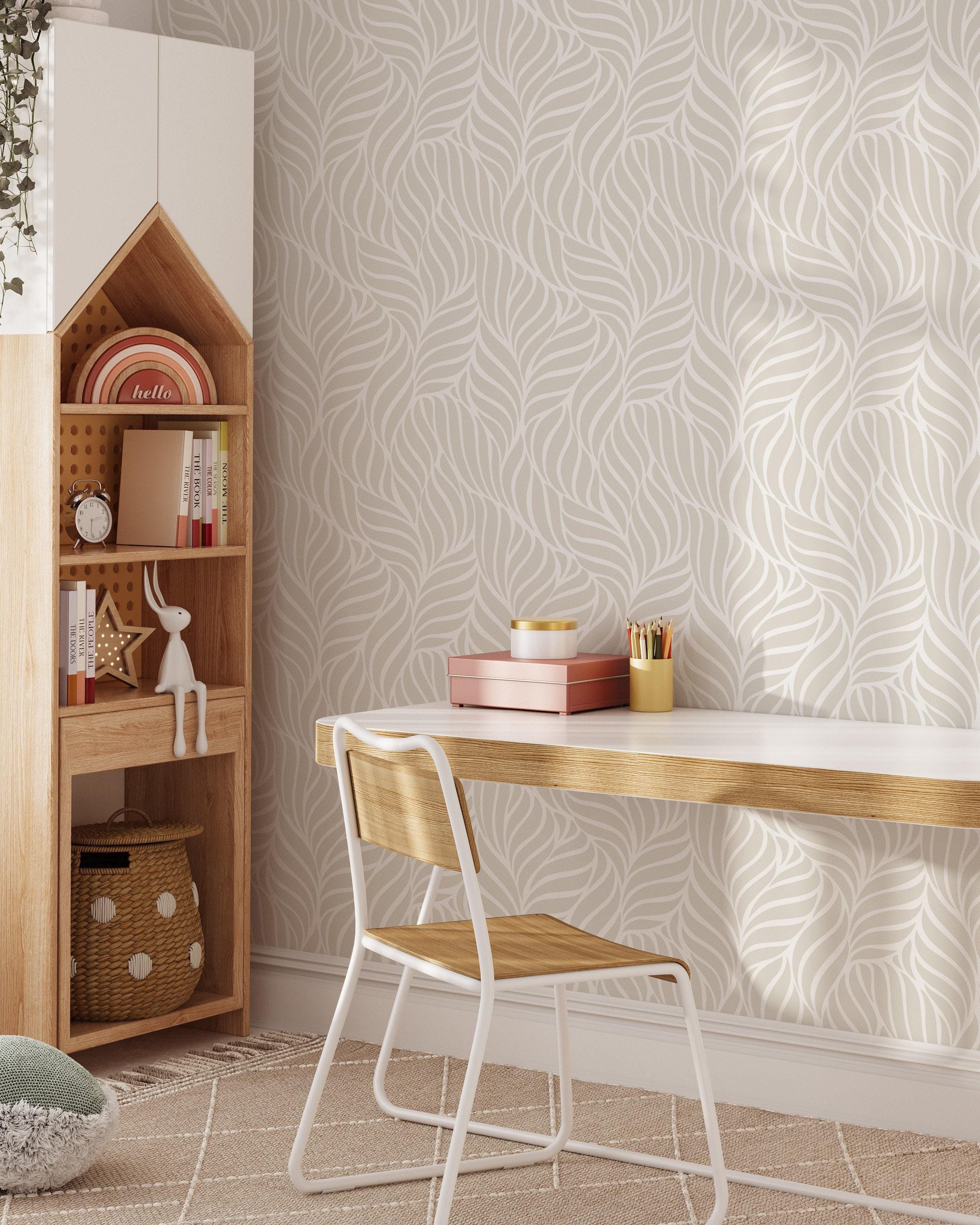 Minimalistic Scandinavian Wallpaper | Removable Self Adhesive Abstract ...