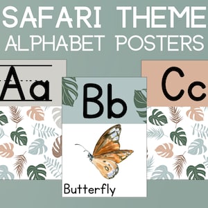 Alfabeto Safari Neutral Pósteres