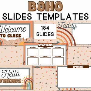 Boho Rainbow Teacher Slides Template
