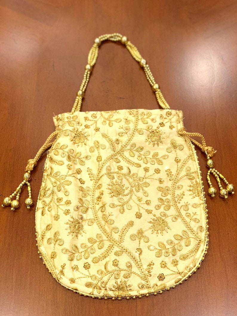 Embellished Potli Bags with Beaded Handle | Etsy