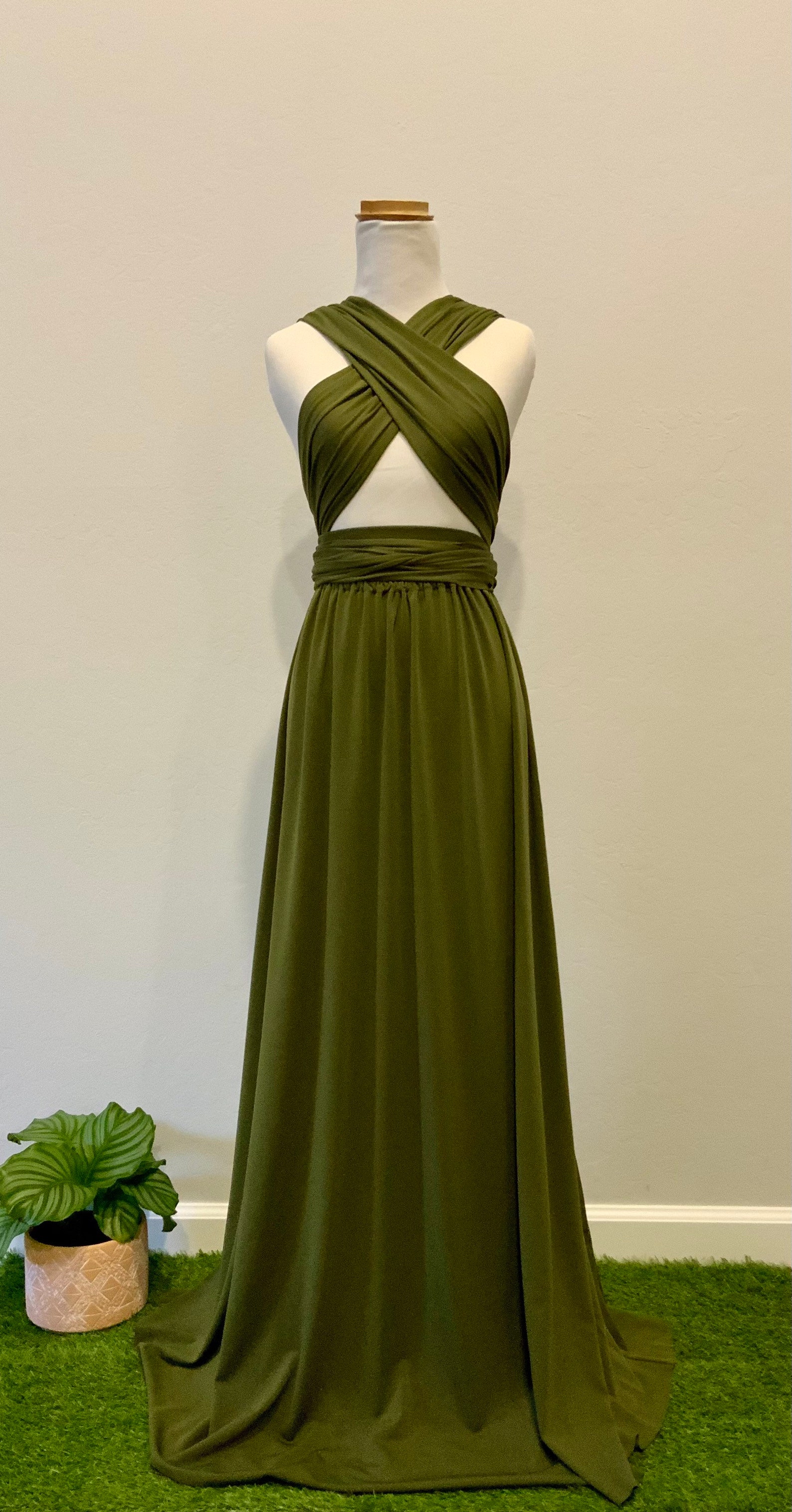 Army Green Prom Dress Bridesmaids Dress Elegant Simple Etsy