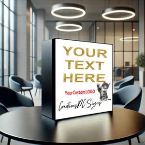 Personalized LED Box Sign - Custom Illuminated Business Signs - Indoor/Outdoor Light Box for Storefronts & Logos