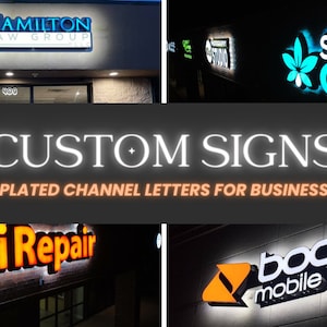 Custom 3D LED Light-Up Business Signs | Personalized Exterior Illuminated Logos