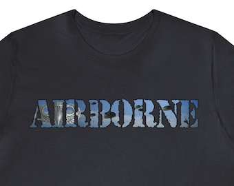 AIRBORNE - Text Pic - Unisex Jersey Short Sleeve T-Shirt