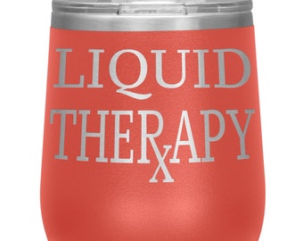 RX, Liquid Therapy Stainless Steel Wine Tumbler