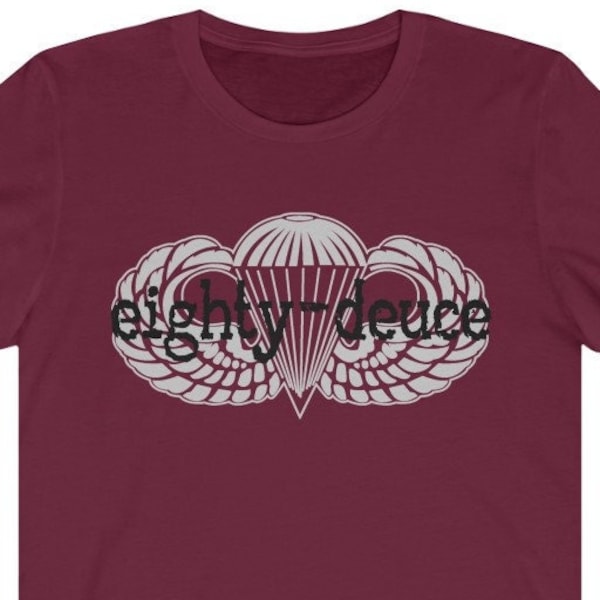 82nd Airborne, Eighty Deuce - Unisex Jersey Kurzarm T-Shirt