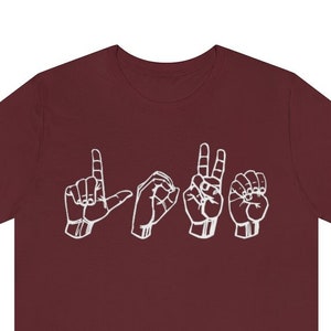 LOVE Gebärdensprache - Unisex Jersey Kurzarm T-Shirt