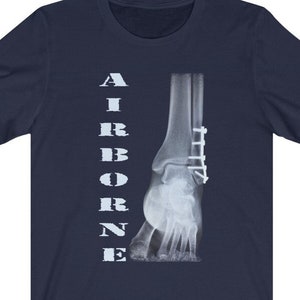 Airborne Ankle Unisex Jersey Short Sleeve T-Shirt Navy