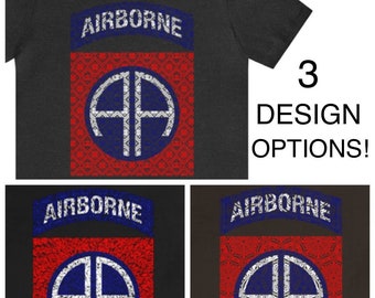 82nd Airborne (Mandala/Fair Isle/Shattered) - Unisex Jersey Short Sleeve T-Shirt