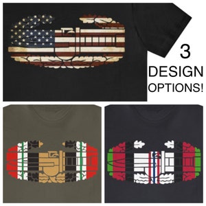 CAB/Combat Action Badge - Flag/OEF/OIF - Unisex Jersey Short Sleeve T-Shirt