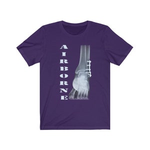 Airborne Ankle Unisex Jersey Short Sleeve T-Shirt Team Purple