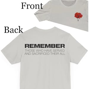 Paratrooper Poppy (Front and Back Design) - Unisex Jersey Short Sleeve T-Shirt