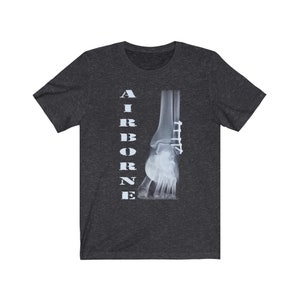 Airborne Ankle Unisex Jersey Short Sleeve T-Shirt Dark Grey Heather