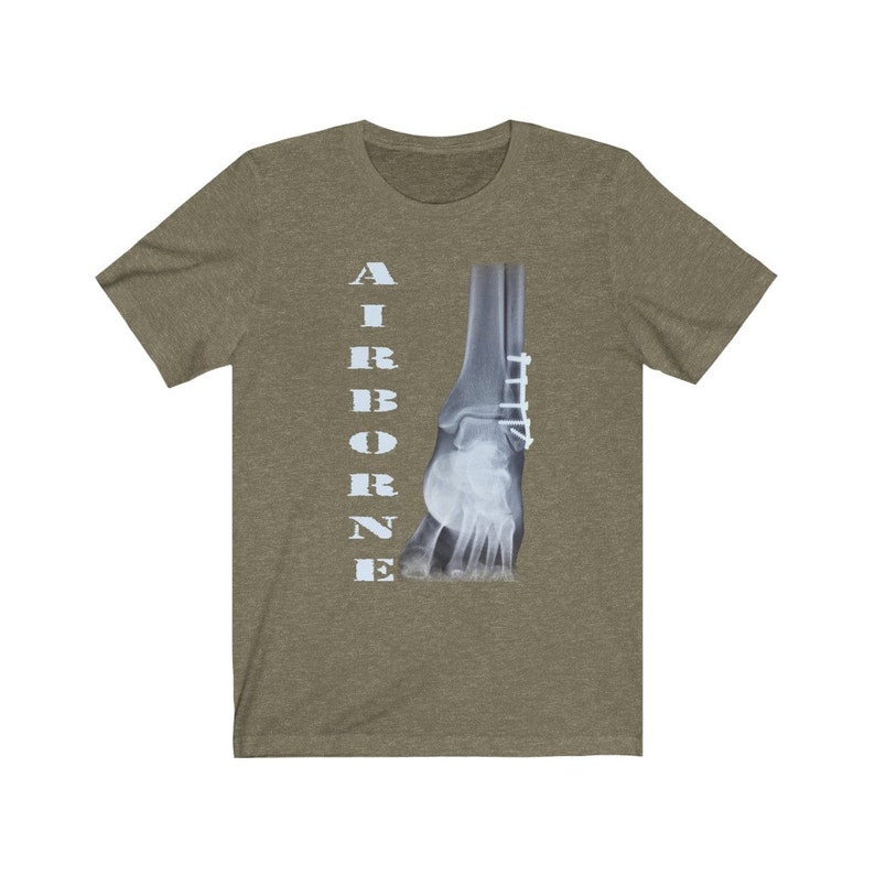 Airborne Ankle Unisex Jersey Kurzarm T-Shirt Heather Olive