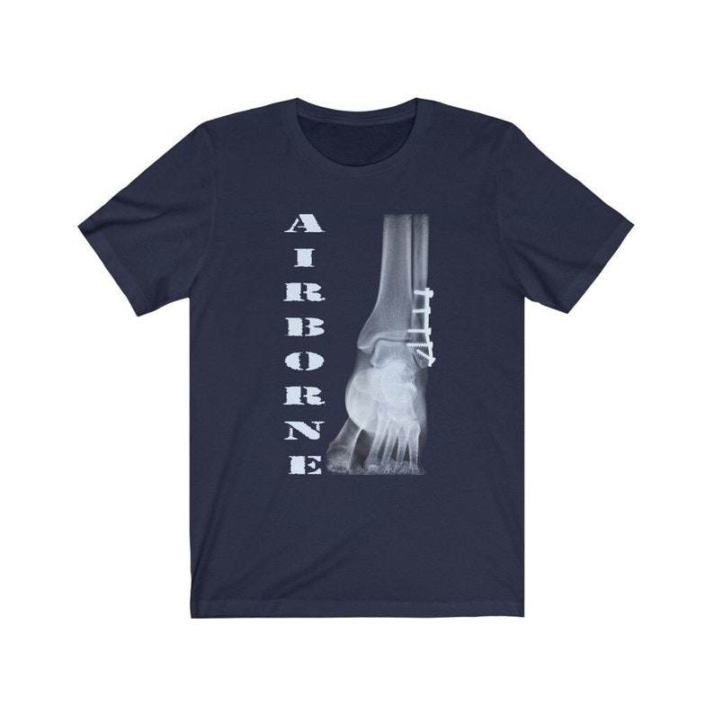 Airborne Ankle Unisex Jersey Kurzarm T-Shirt Navy