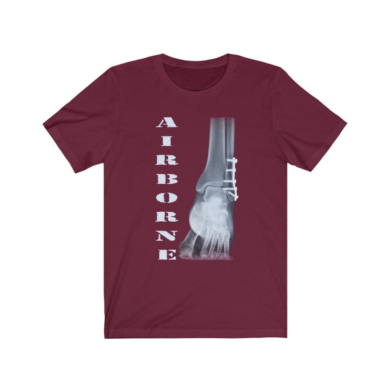 Airborne Ankle Unisex Jersey Short Sleeve T-Shirt Maroon