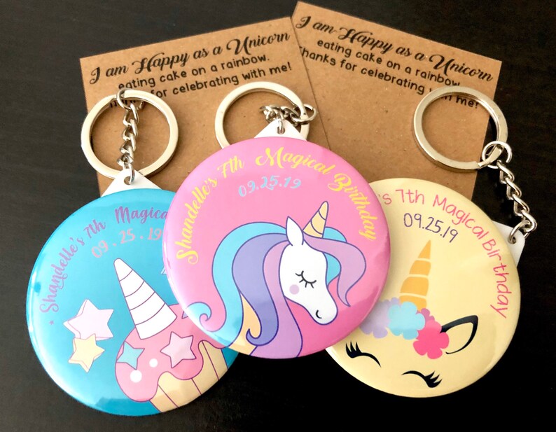 Personalized Kids Birthday Party Favor Custom Keychain with Etsy